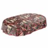 D0025D_51B Tischdecke Weihnachten Geschenk Weihnachtsman abwischbar Wachstuch Wachstuchtischdecke – Oval 200x140cm, Paspelband (Eingefasst)