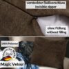 Kissenbezüge Sofakissen Dekokissen Magik Kuschelkissen Zierkissen 4 Größen mit & ohne Füllung Dunkelbraun