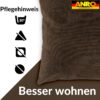 Kissenbezüge Sofakissen Dekokissen Magik Kuschelkissen Zierkissen 4 Größen mit & ohne Füllung Dunkelbraun
