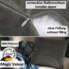Kissenbezüge Sofakissen Dekokissen Magik Kuschelkissen Zierkissen 4 Größen mit & ohne Füllung Grau