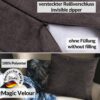Kissenbezüge Sofakissen Dekokissen Magik Kuschelkissen Zierkissen 4 Größen mit & ohne Füllung Kupfer Aubergine