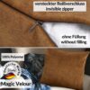 Kissenbezüge Sofakissen Dekokissen Magik Kuschelkissen Zierkissen 4 Größen mit & ohne Füllung Kupfer Hellbraun