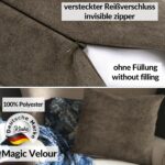 Kissenbezüge Sofakissen Dekokissen Magik Kuschelkissen Zierkissen 4 Größen mit & ohne Füllung Hellbraun