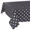 Wachstischdecke Wachstuch Tischdecke Wachstuch Meterware Tischdecke abwaschbar Gartentischdecke Punkte Dunkelgrau – 90x130cm, Schnittkante
