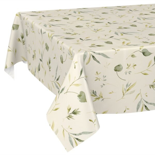Wachstischdecke Wachstuch Tischdecke Wachstuch Meterware Tischdecke abwaschbar Gartentischdecke Floral Motiv Canada – 90x130cm, Schnittkante