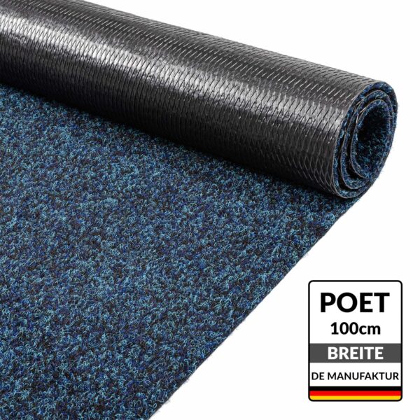 Teppichläufer Schmutzfangläufer Schmutzfangmatte Läufer Flur Eingang POET Breite 100cm Blau – 100x100cm