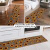 Läufer PVC Teppich rutschfest abwaschbar Sonnenblumen Grau 50cm Breit