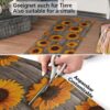 Läufer PVC Teppich rutschfest abwaschbar Sonnenblumen Grau 50cm Breit