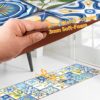 Teppichläufer Küchenläufer PVC rutschfest abwaschbar Zitrone Lemon Holz Beige 50cm Breit