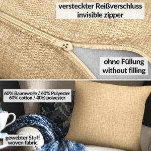 Dekokissen Kissenbezüge Kissenhülle Sofakissen Zierkissen mit / ohne Füllkissen Leinenoptik 4 Größen