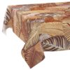 Wachstischdecke Wachstuch Tischdecke Wachstuch Meterware Tischdecke abwaschbar Gartentischdecke Blätter Gold