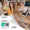 Wachstischdecke Wachstuch Tischdecke Wachstuch Meterware Tischdecke abwaschbar Gartentischdecke Blätter Gold