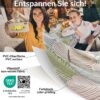 Wachstischdecke Wachstuch Tischdecke Wachstuch Meterware Tischdecke abwaschbar Gartentischdecke Blätter Grün