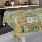 Wachstischdecke Wachstuch Tischdecke Wachstuch Meterware Tischdecke abwaschbar Gartentischdecke Holz Industry