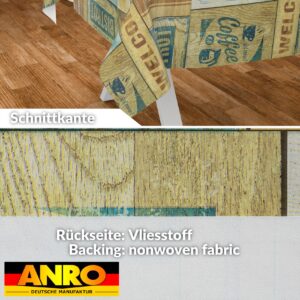 Wachstischdecke Wachstuch Tischdecke Wachstuch Meterware Tischdecke abwaschbar Gartentischdecke Holz Industry