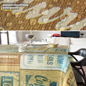 Wachstischdecke Wachstuch Tischdecke Wachstuch Meterware Tischdecke abwaschbar Gartentischdecke Holz Industry
