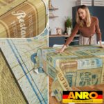 Wachstischdecke Wachstuch Tischdecke Wachstuch Meterware Tischdecke abwaschbar Gartentischdecke Holz Industry