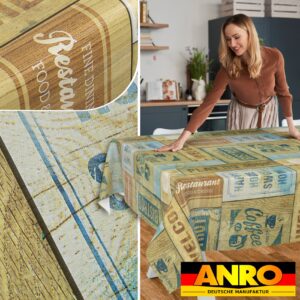Wachstischdecke Wachstuch Tischdecke Wachstuch Meterware Tischdecke abwaschbar Gartentischdecke Holz Industry