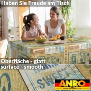 Wachstischdecke Wachstuch Tischdecke Wachstuch Meterware Tischdecke abwaschbar Gartentischdecke Holz Industry