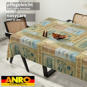 Wachstischdecke Wachstuch Tischdecke Wachstuch Meterware Tischdecke abwaschbar Gartentischdecke Holz Industry