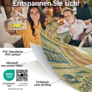 Wachstischdecke Wachstuch Tischdecke Wachstuch Meterware Tischdecke abwaschbar Gartentischdecke Holz Industry