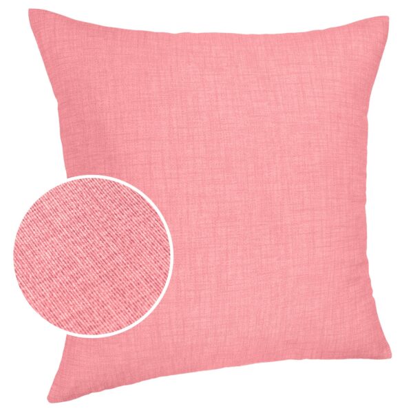 Dekokissen Kissenbezüge Kissenhülle Sofakissen Zierkissen mit / ohne Füllkissen Leinenoptik 4 Größen – Pink, 40x40cm ohne Füllung