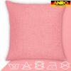 Dekokissen Kissenbezüge Kissenhülle Sofakissen Zierkissen mit / ohne Füllkissen Leinenoptik 4 Größen – Pink, 40x40cm ohne Füllung