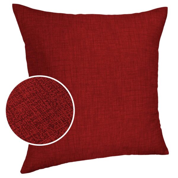 Dekokissen Kissenbezüge Kissenhülle Sofakissen Zierkissen mit / ohne Füllkissen Leinenoptik 4 Größen – Rot, 40x40cm ohne Füllung