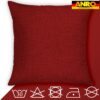 Dekokissen Kissenbezüge Kissenhülle Sofakissen Zierkissen mit / ohne Füllkissen Leinenoptik 4 Größen – Rot, 40x40cm ohne Füllung