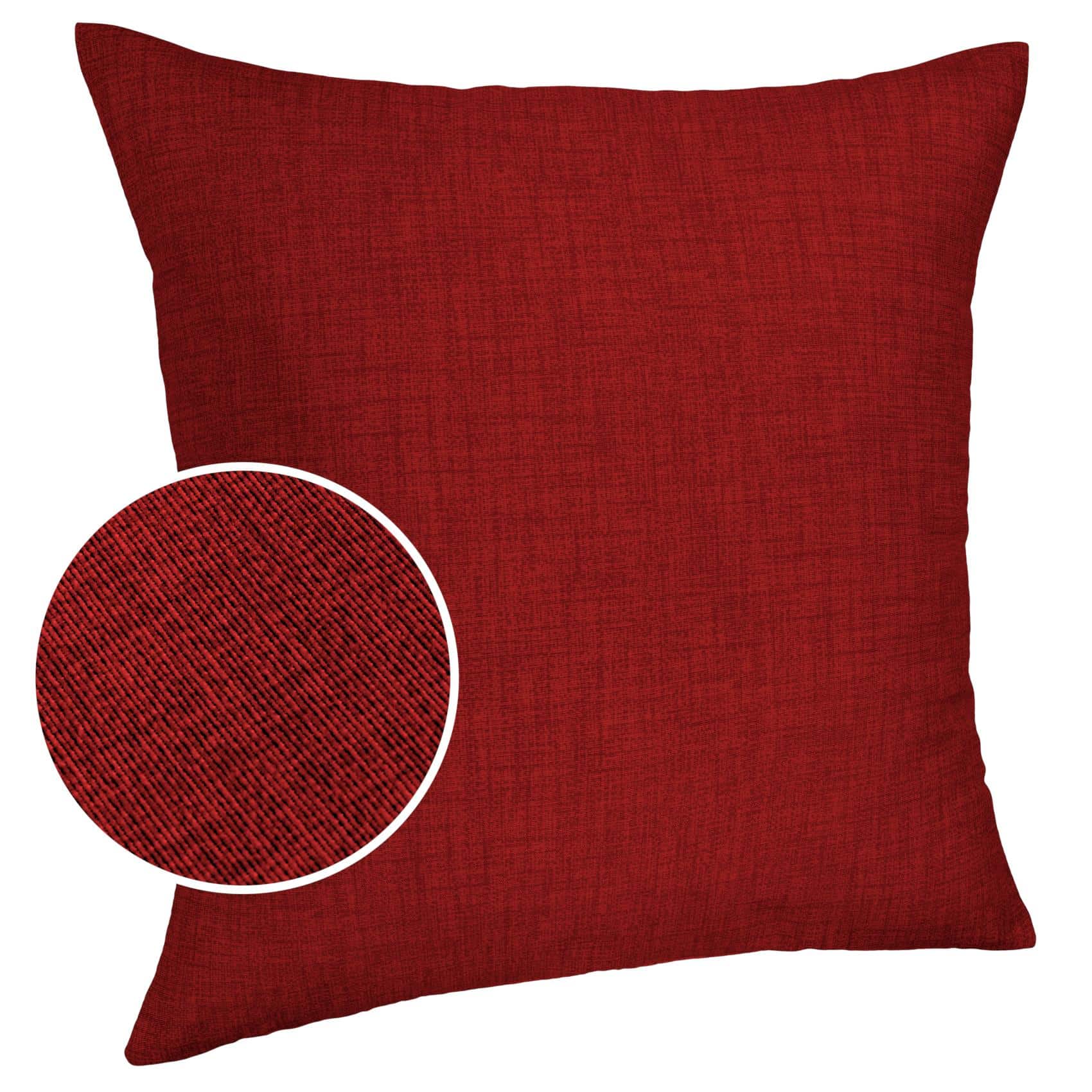 RG0621-16_10 Dekokissen Kissenbezüge Kissenhülle Sofakissen Zierkissen mit / ohne, 50 × 50 cm ohne Füllung, Rot – Ansicht 11