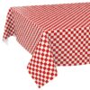 Wachstischdecke Wachstuch Tischdecke Wachstuch Meterware Tischdecke abwaschbar Gartentischdecke Karo Rot – 90x130cm, Schnittkante