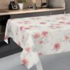 Wachstischdecke Wachstuch Tischdecke Wachstuch Meterware Tischdecke abwaschbar Gartentischdecke Rosen – 100x140cm, Schnittkante