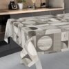 Wachstischdecke Wachstuch Tischdecke Wachstuch Meterware Tischdecke abwaschbar Gartentischdecke Holz Patchwork Grau – 90x130cm, Schnittkante