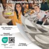 Wachstischdecke Wachstuch Tischdecke Wachstuch Meterware Tischdecke abwaschbar Gartentischdecke Holz Patchwork Grau – 90x130cm, Schnittkante