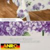 Wachstischdecke Wachstuch Tischdecke Wachstuch Meterware Tischdecke abwaschbar Gartentischdecke Flieder Blume – 90x130cm, Schnittkante