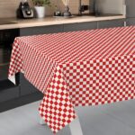 Wachstischdecke Wachstuch Tischdecke Wachstuch Meterware Tischdecke abwaschbar Gartentischdecke Karo Rot