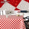 Wachstischdecke Wachstuch Tischdecke Wachstuch Meterware Tischdecke abwaschbar Gartentischdecke Karo Rot