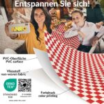 Wachstischdecke Wachstuch Tischdecke Wachstuch Meterware Tischdecke abwaschbar Gartentischdecke Karo Rot