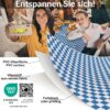 Wachstischdecke Wachstuch Tischdecke Wachstuch Meterware Tischdecke abwaschbar Gartentischdecke Karo Blau