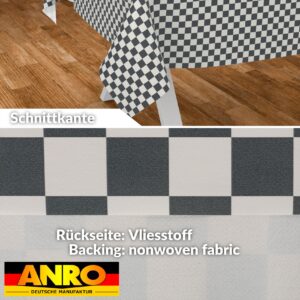 Wachstischdecke Wachstuch Tischdecke Wachstuch Meterware Tischdecke abwaschbar Gartentischdecke Karo Grau