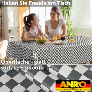 Wachstischdecke Wachstuch Tischdecke Wachstuch Meterware Tischdecke abwaschbar Gartentischdecke Karo Grau
