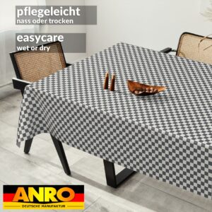 Wachstischdecke Wachstuch Tischdecke Wachstuch Meterware Tischdecke abwaschbar Gartentischdecke Karo Grau