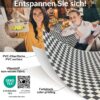 Wachstischdecke Wachstuch Tischdecke Wachstuch Meterware Tischdecke abwaschbar Gartentischdecke Karo Grau