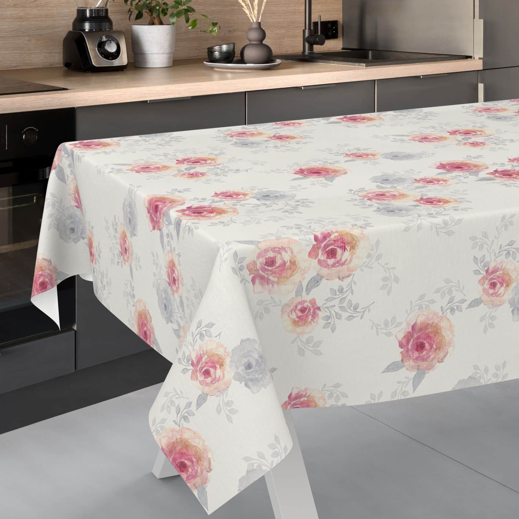 E4811RE_SQ_13 Wachstischdecke Wachstuch Tischdecke Wachstuch Meterware Tischdecke abwaschbar Gartentischdecke Rosen