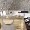 Wachstischdecke Wachstuch Tischdecke Wachstuch Meterware Tischdecke abwaschbar Gartentischdecke Holz Patchwork Braun