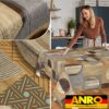 Wachstischdecke Wachstuch Tischdecke Wachstuch Meterware Tischdecke abwaschbar Gartentischdecke Holz Patchwork Braun