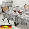 Wachstischdecke Wachstuch Tischdecke Wachstuch Meterware Tischdecke abwaschbar Gartentischdecke Holz Patchwork Grau