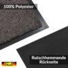 VQU-SMA-ANTR_50 Schmutzfangmatte Fussmatte QUEEN Sauberlaufmatte Schmutzmatte mit Gummirand für innen & außen 5 Größen Anthrazit – 40 x 60 cm