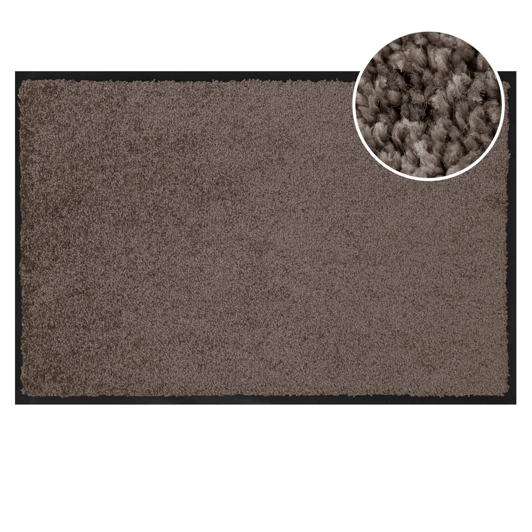 VQU-SMA-BRAU_10 Schmutzfangmatte Fussmatte QUEEN Sauberlaufmatte Schmutzmatte mit Gummirand für innen & außen 5 Größen Braun – 40 x 60 cm