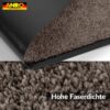 VQU-SMA-BRAU_30 Schmutzfangmatte Fussmatte QUEEN Sauberlaufmatte Schmutzmatte mit Gummirand für innen & außen 5 Größen Braun – 40 x 60 cm